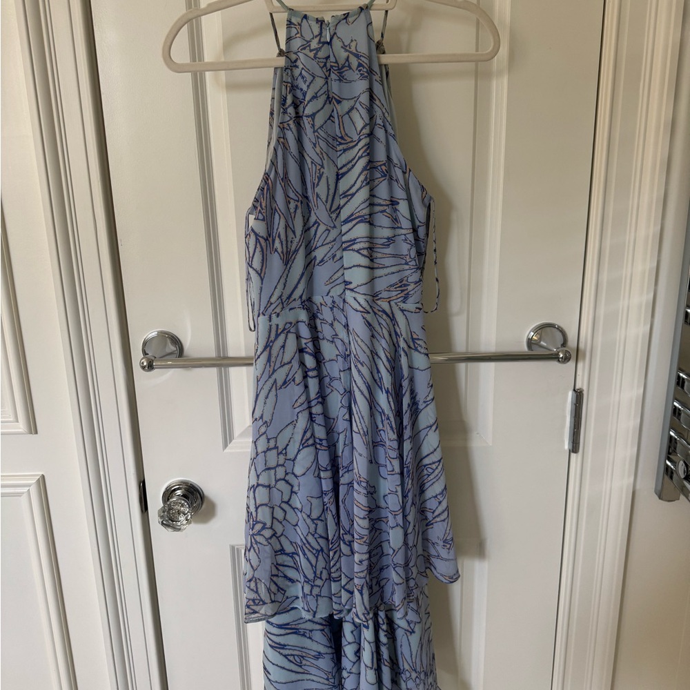 Badgley Mischka Blue Floral Dress - Picture 2 of 7